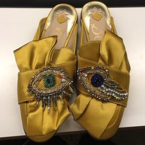 Sam Edelman slides with jeweled eye embellishment
